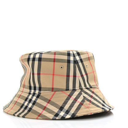 Burberry Technical Cotton Vintage Check Bucket Hat M Archive Beige 2 of 8