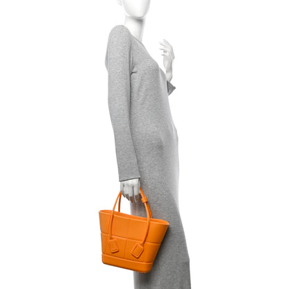 Bottega Veneta Rubber Maxi Intrecciato Mini Arco Tangerine 2 of 11