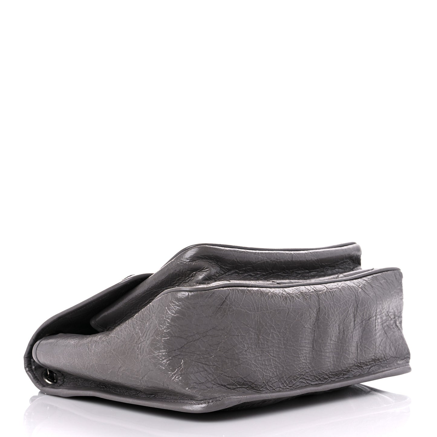 Crinkled Calfskin Matelasse Monogram Medium Niki Chain Satchel Fog