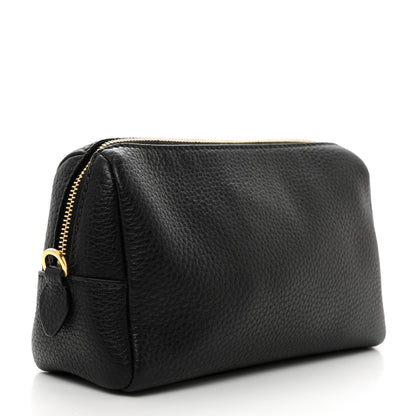 Prada Vitello Daino Cosmetic Pouch Black 3 of 7