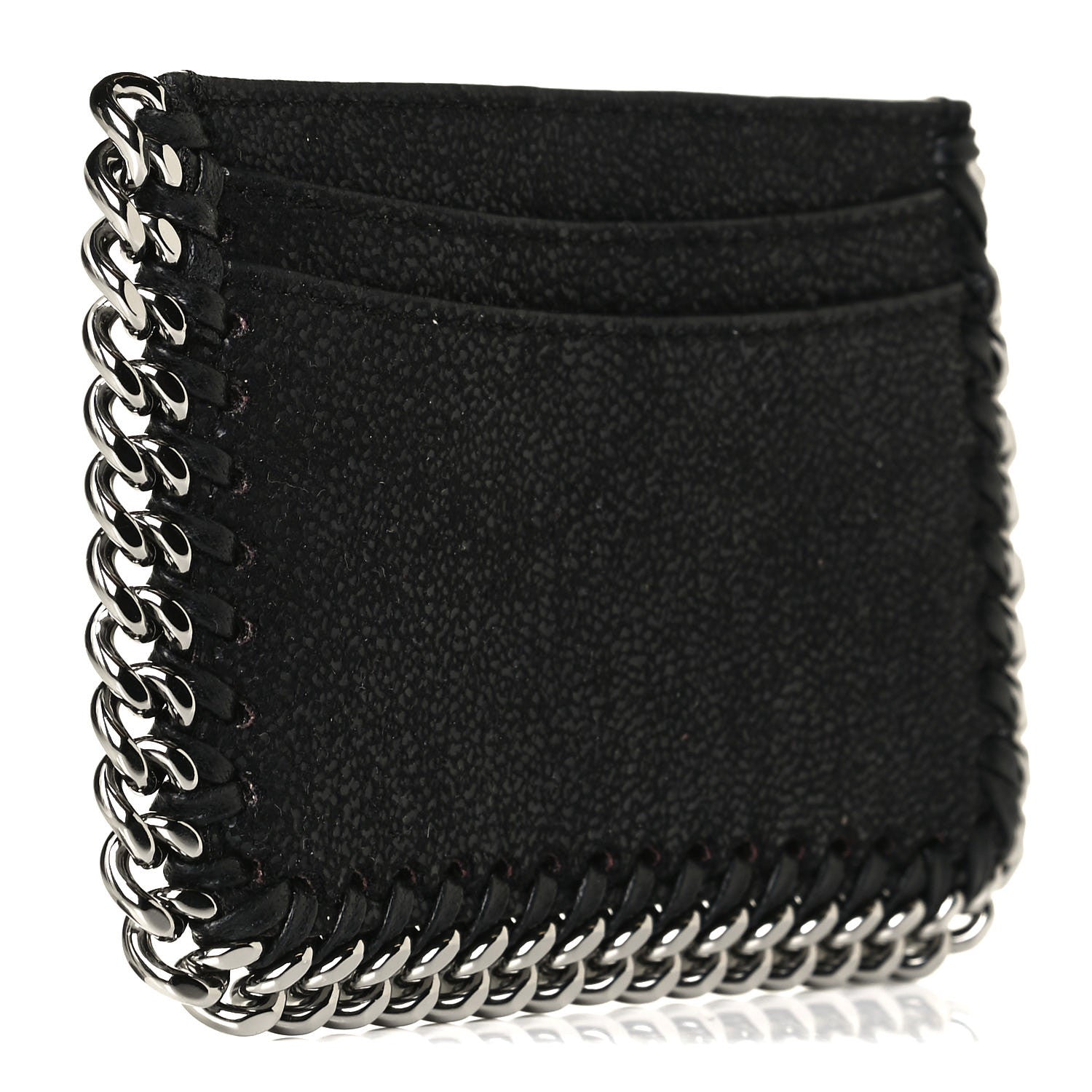 Stella McCartney Shaggy Deer Falabella Card Holder Black 3 of 11