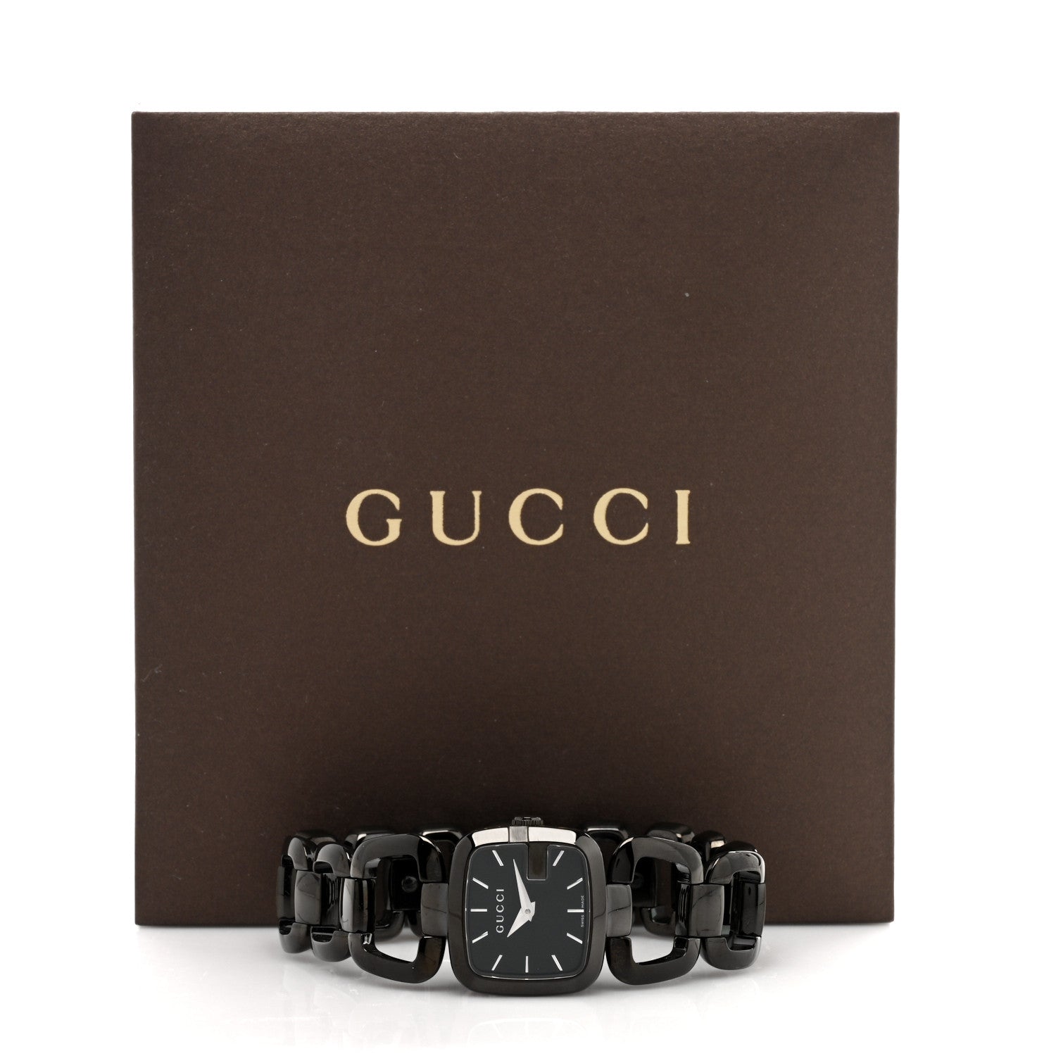 Gucci PVD Stainless Steel 24mm G-Gucci Square Quartz Watch Black 5 of 5