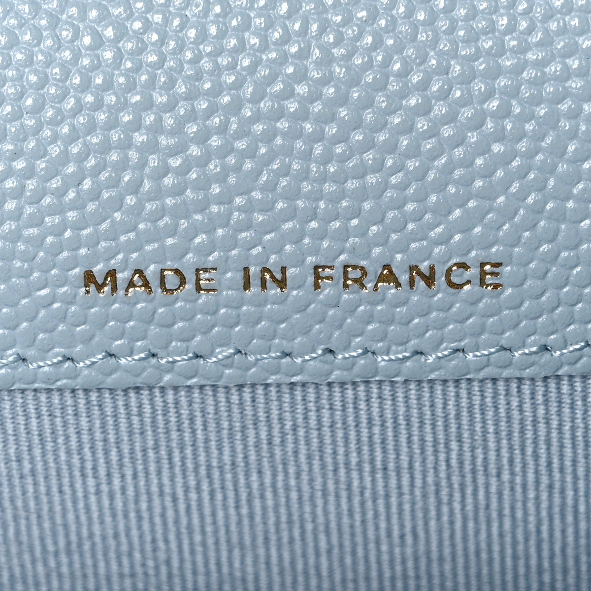 Chanel Caviar Quilted Flap Card Holder Wallet Light Blue 7 of 10