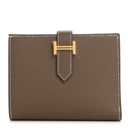 Hermes Epsom Bearn Compact Wallet Etoupe 1 of 8