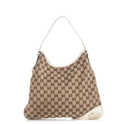 Gucci Monogram Medium New Britt Hobo Off White 1 of 6