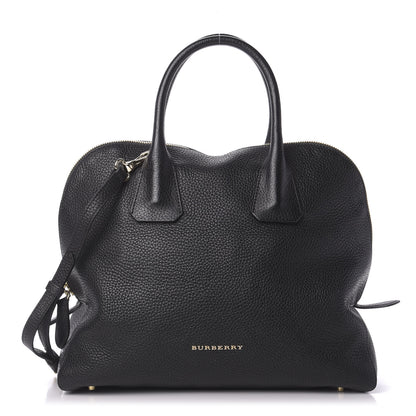 Burberry London Grainy Calfskin Medium Greenwood Bowling Bag Black 1 of 12