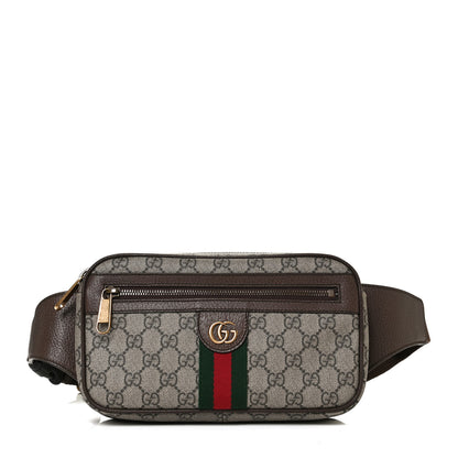Gucci Soft GG Supreme Monogram Medium Ophidia Belt Bag Dark Brown 1 of 15