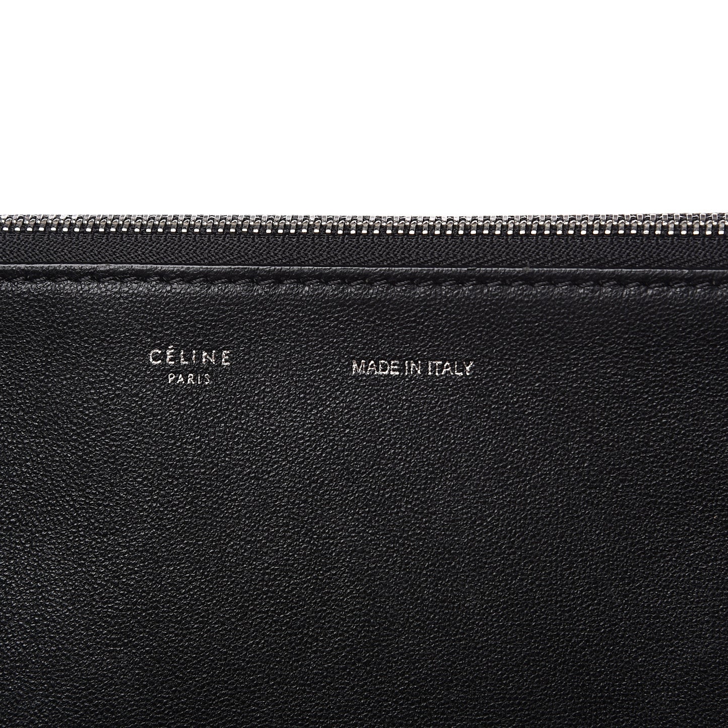 Drummed Calfskin Suede Double Zip Trapeze Black