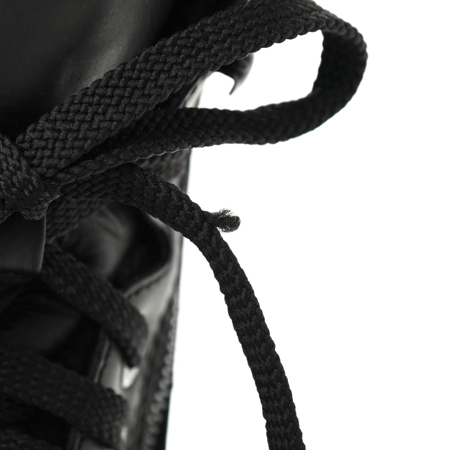 Chanel Calfskin Shearling Quilted Cap Toe Combat Boots 37 Black 9 of 9