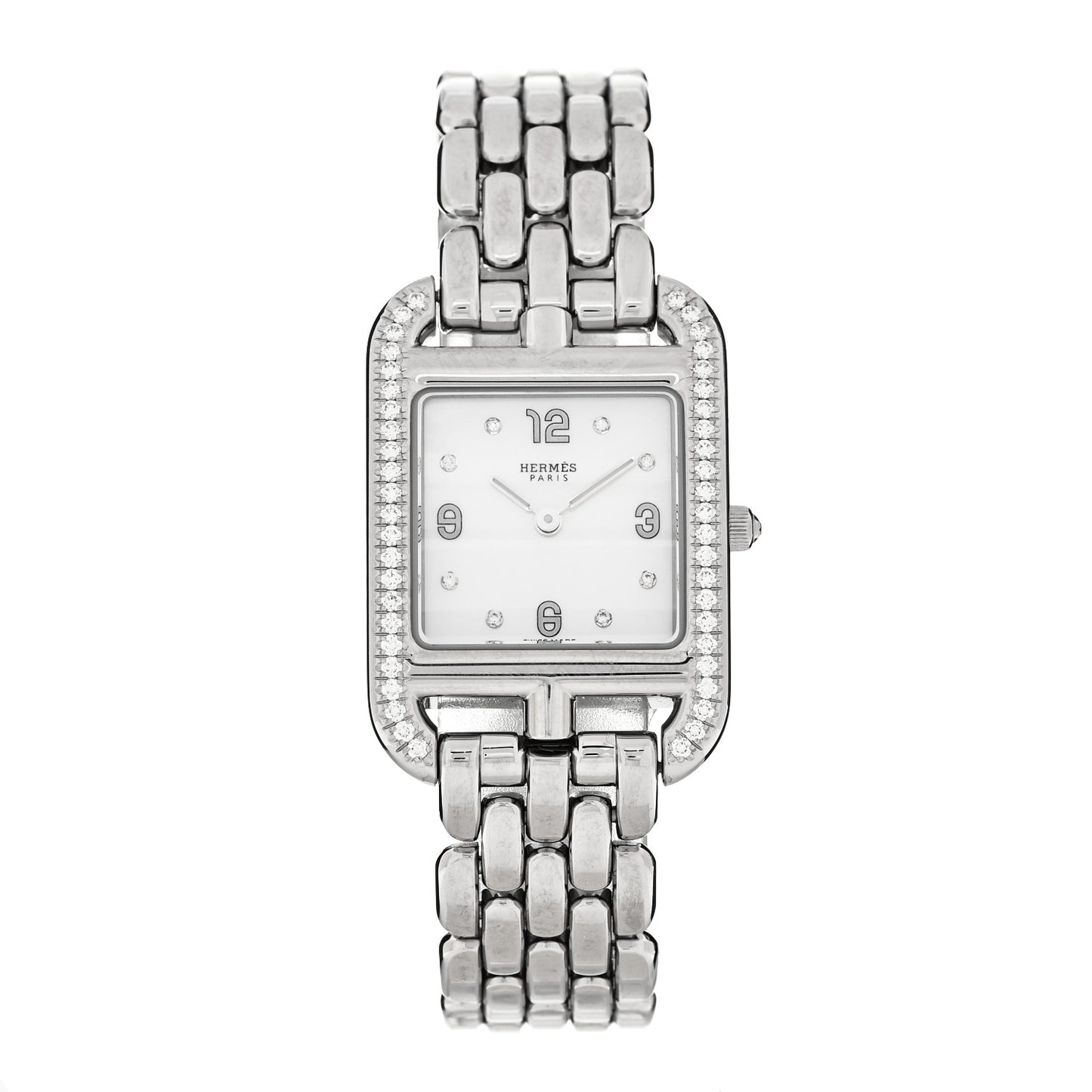 Stainless Steel Diamond Bezel Mother of Pearl 23mm Cape Cod Quartz Watch