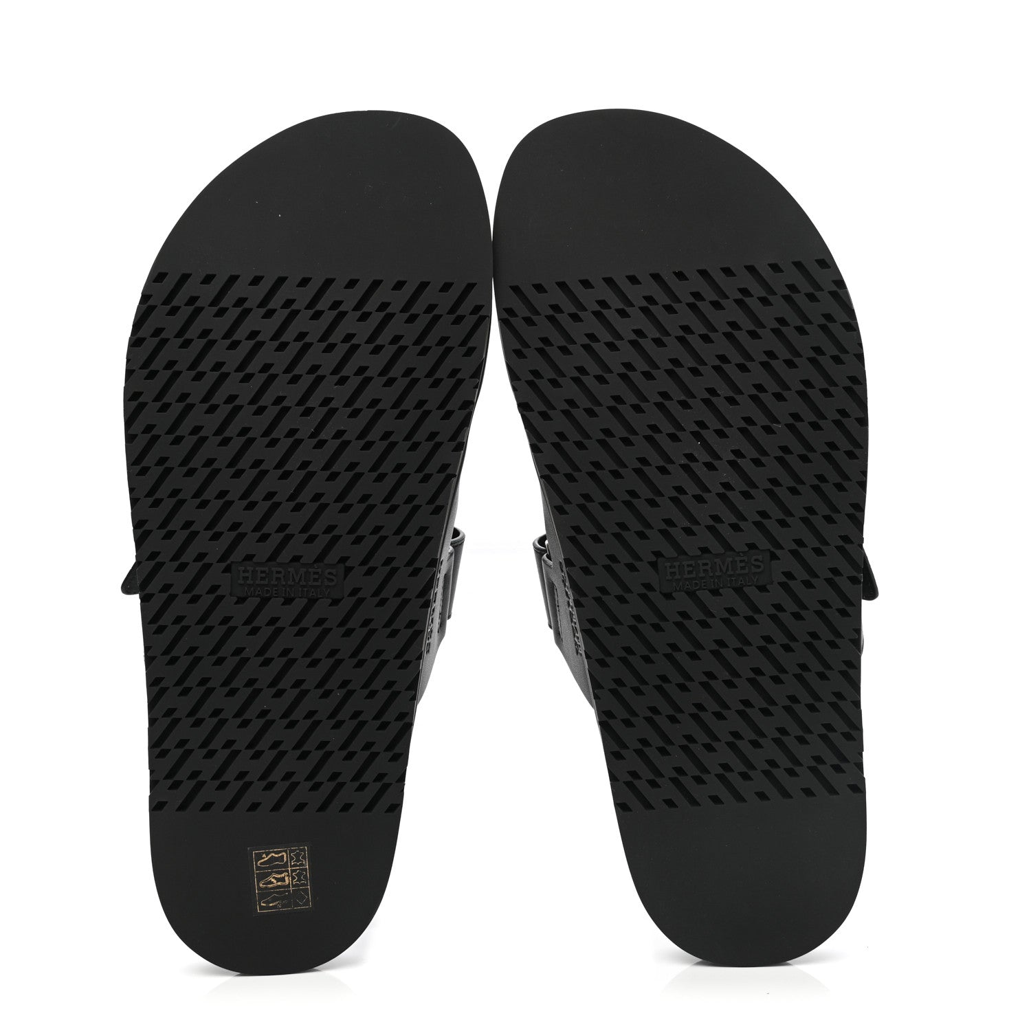 Hermes Calfskin Mens Chypre Sandals 43 Black 5 of 9