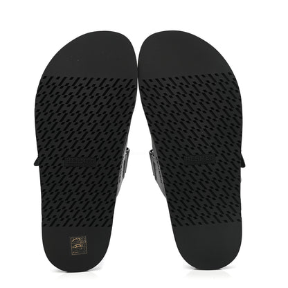 Hermes Calfskin Mens Chypre Sandals 43 Black 5 of 9