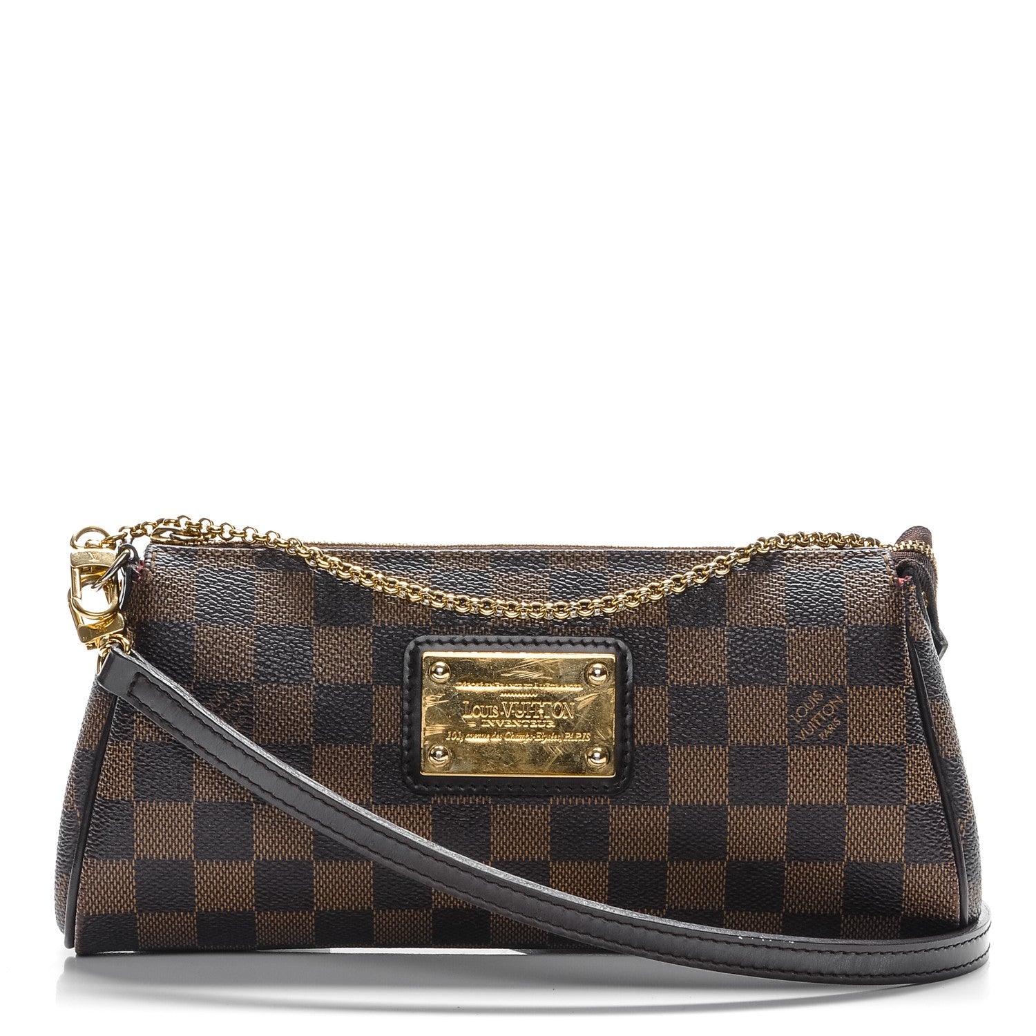 Louis Vuitton Damier Ebene Eva Clutch 1 of 8