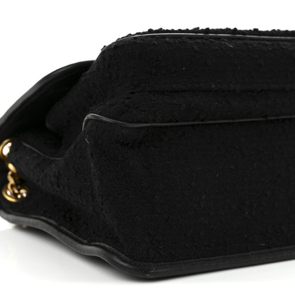 Saint Laurent Boucle Tweed Monogram Medium Niki Chain Satchel Black 9 of 12