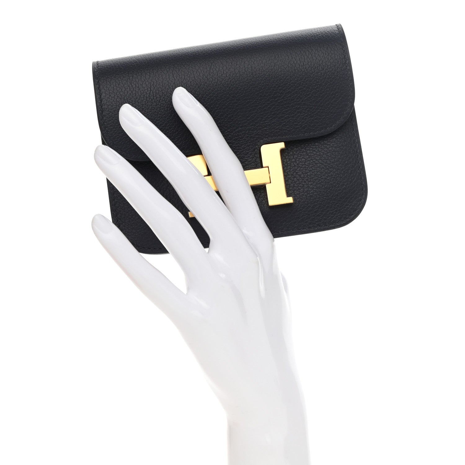 Hermes Evercolor Constance Slim Wallet Bleu Nuit 2 of 9
