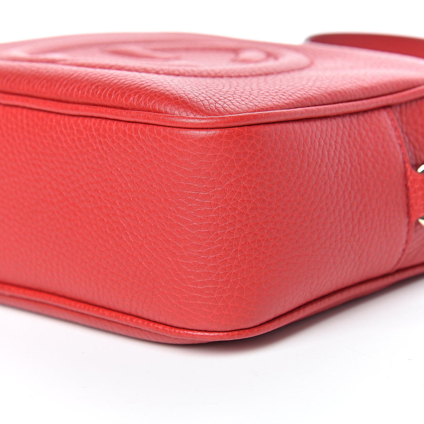 Pebbled Calfskin Small Soho Disco Bag Tabasco Red