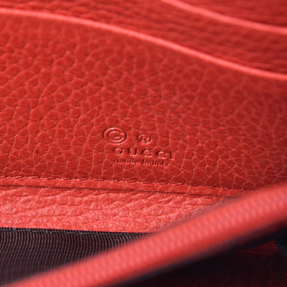 Gucci Pebbled Calfskin Donna Long Wallet Red 5 of 8