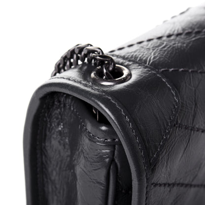 Saint Laurent Crinkled Calfskin Matelasse Monogram Niki Chain Wallet Storm 5 of 5