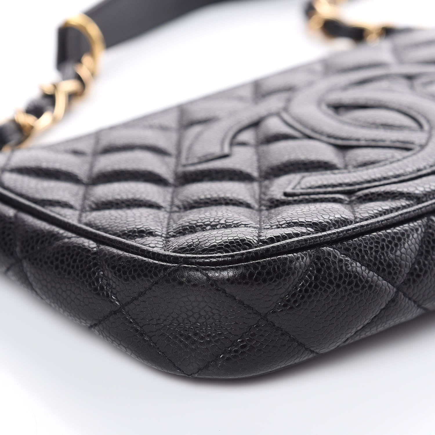 Chanel Caviar Quilted CC Shoulder Bag Black 9 of 12