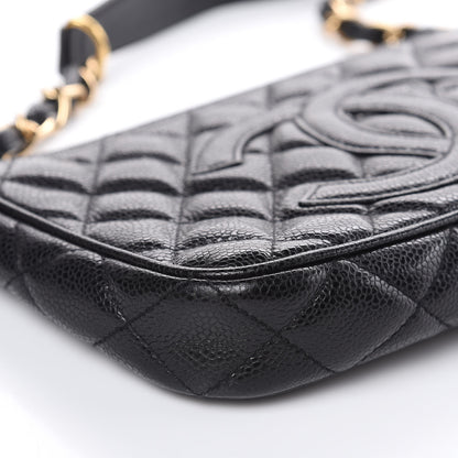 Chanel Caviar Quilted CC Shoulder Bag Black 9 of 12