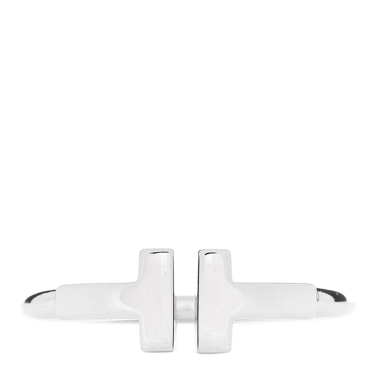 18K White Gold T Wire Ring 49 5