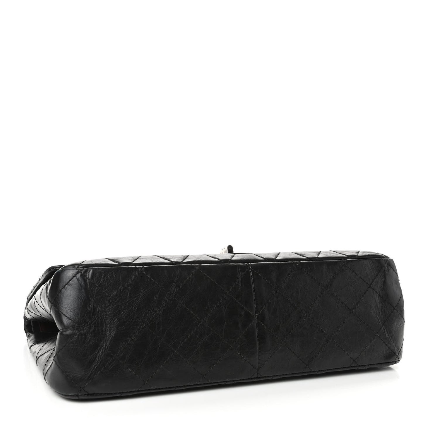 Aged Calfskin Quilted 2.55 Reissue 227 Flap Black