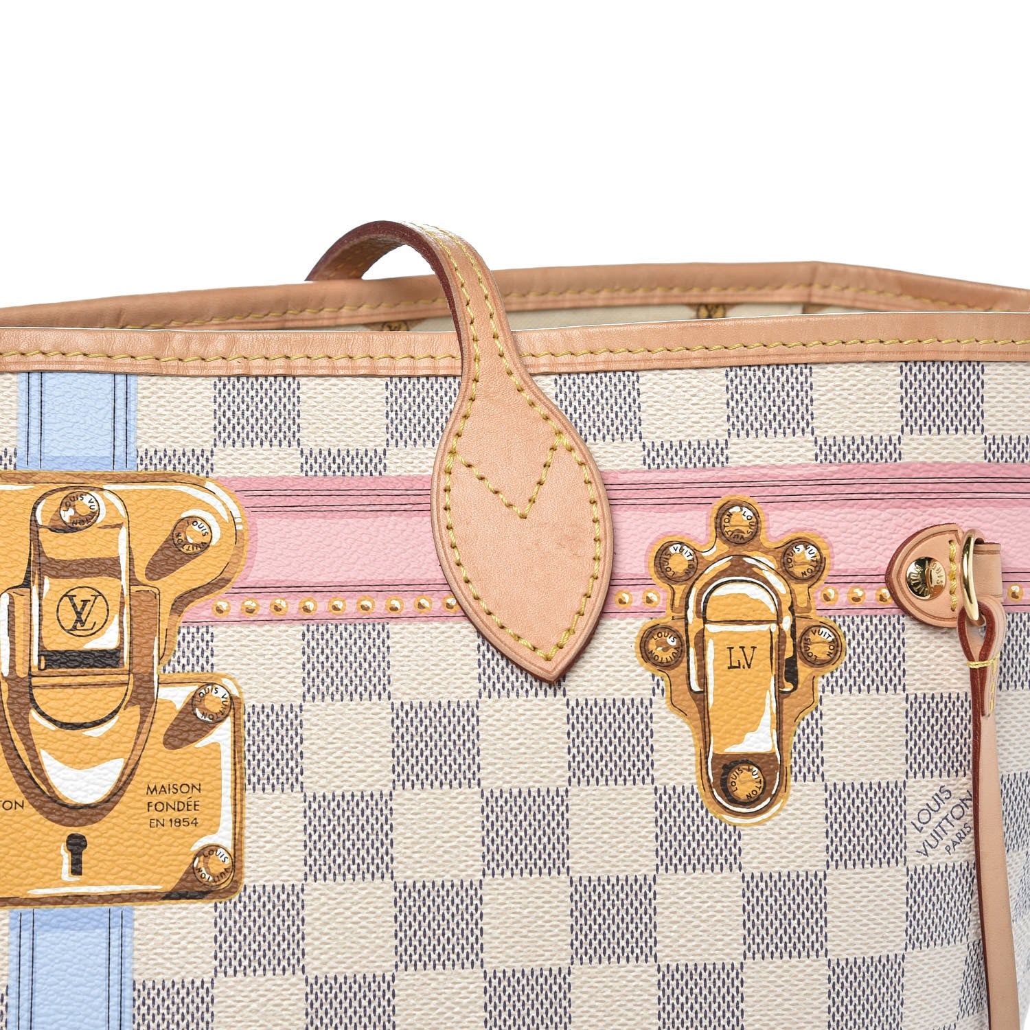 Louis Vuitton Damier Azur Summer Trunks Neo Neverfull MM 13 of 13