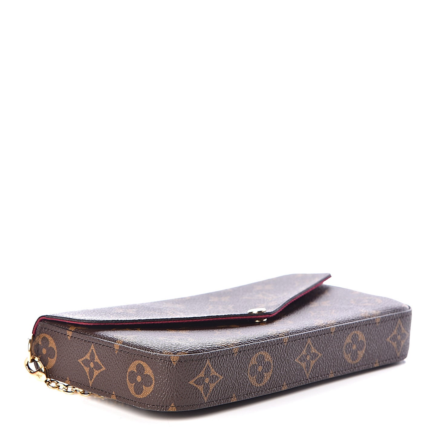 Monogram Pochette Felicie Chain Wallet Fuchsia