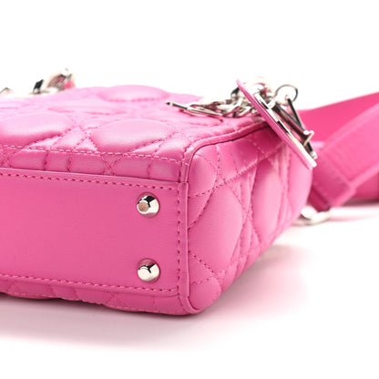 Christian Dior Lambskin Cannage Micro Lady Dior Pink 8 of 8