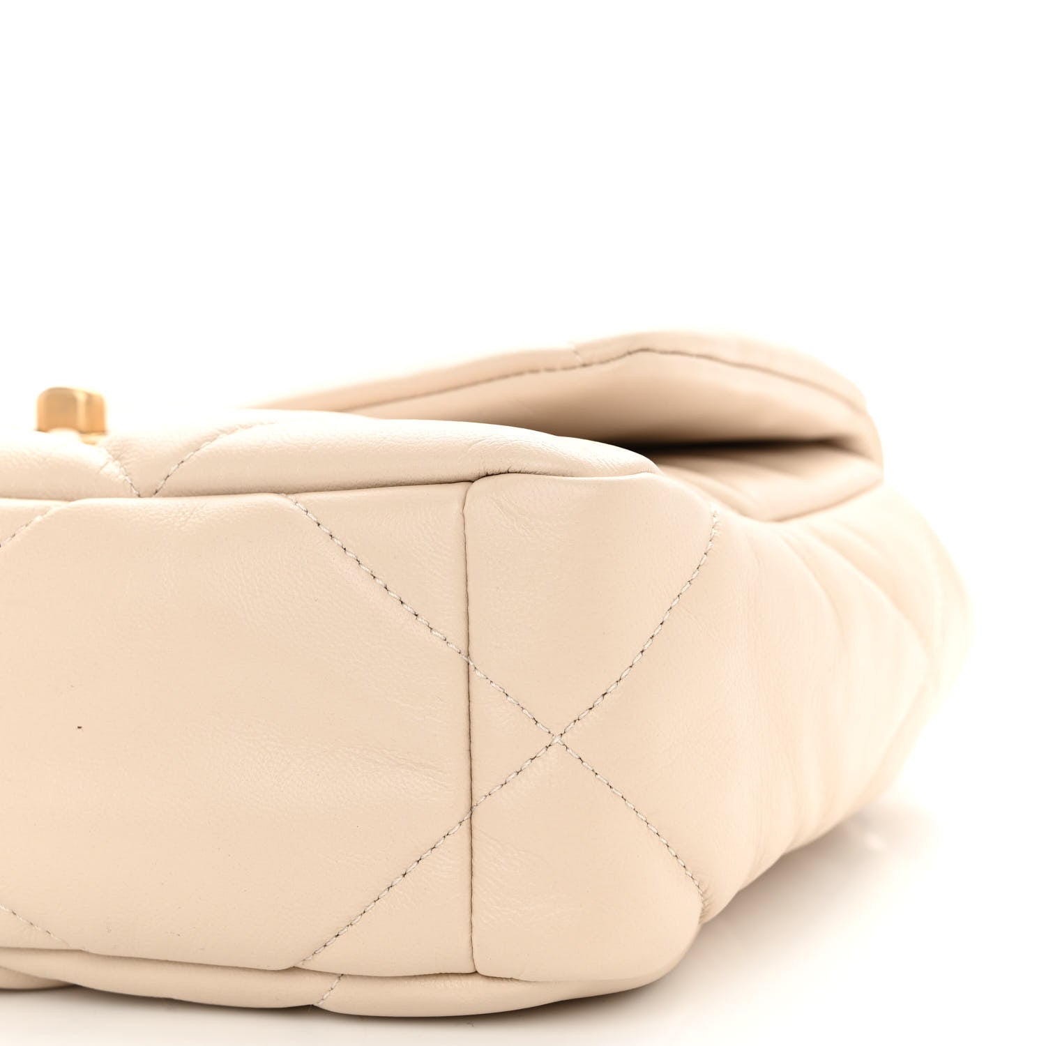 Chanel Goatskin Quilted Medium Chanel 19 Flap Beige 10 of 10