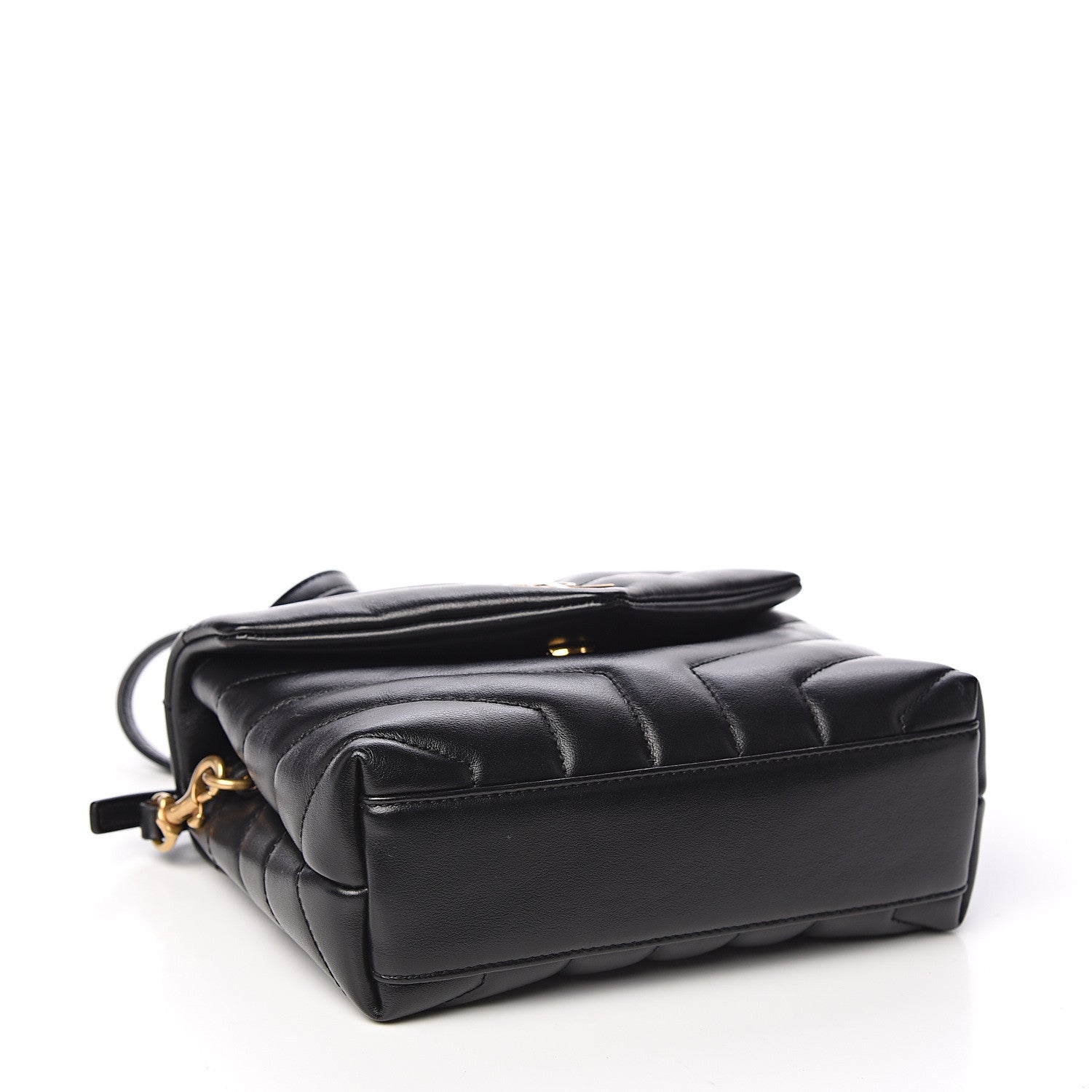 Saint Laurent Calfskin Y Quilted Monogram Toy Loulou Crossbody Bag Black 3 of 10