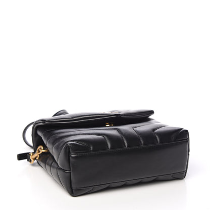 Saint Laurent Calfskin Y Quilted Monogram Toy Loulou Crossbody Bag Black 3 of 10