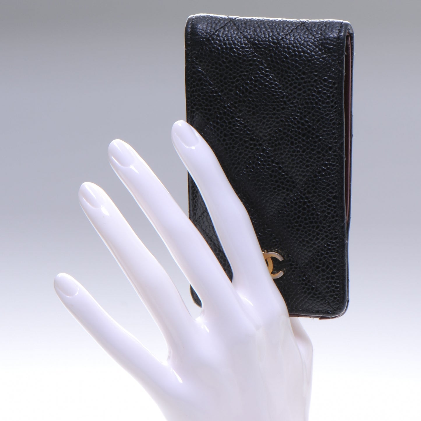 Caviar Quilted Etui iPhone 4 Case Holder Black