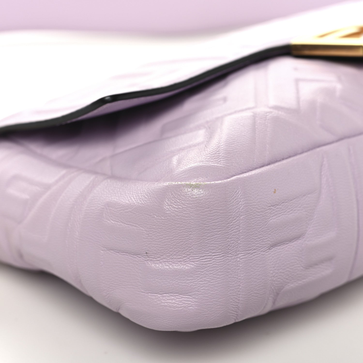 Fendi Nappa FF 1974 Embossed Baguette Anemone 8 of 9