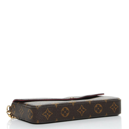 Louis Vuitton Monogram Pochette Felicie Chain Wallet Fuchsia 4 of 8