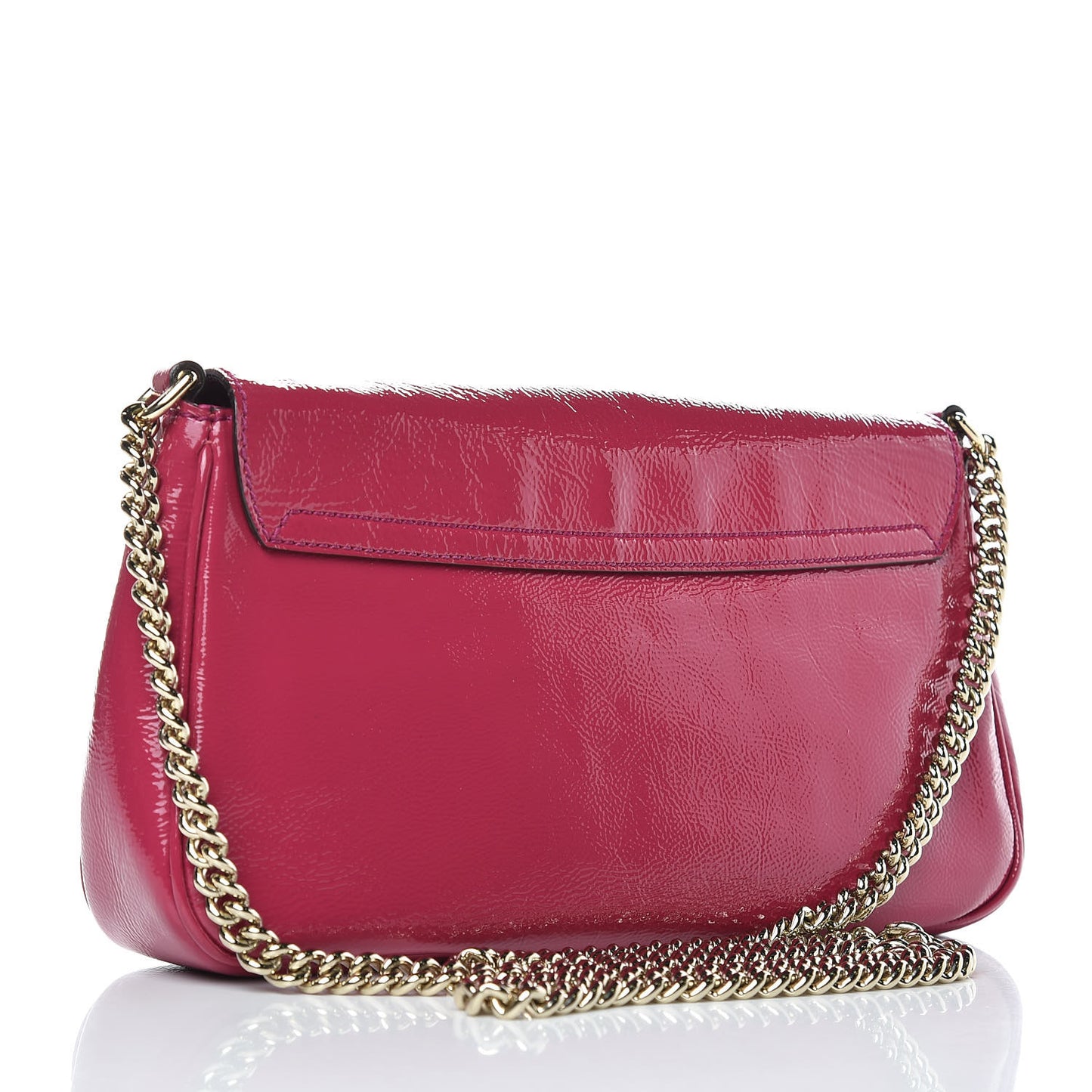 Patent Medium Soho Flap Crossbody Bright Bougainvillea