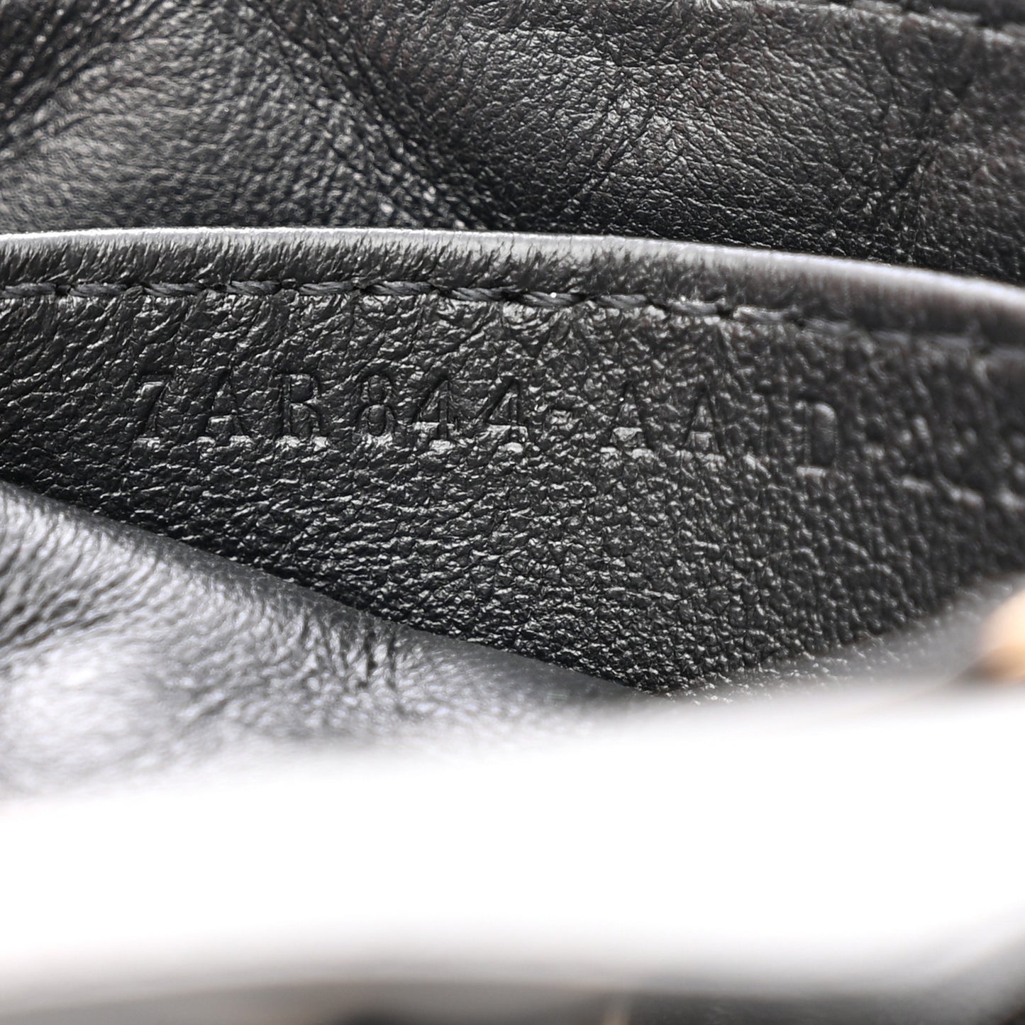 Nappa Matisse FF Embossed Nano Baguette Charm Black
