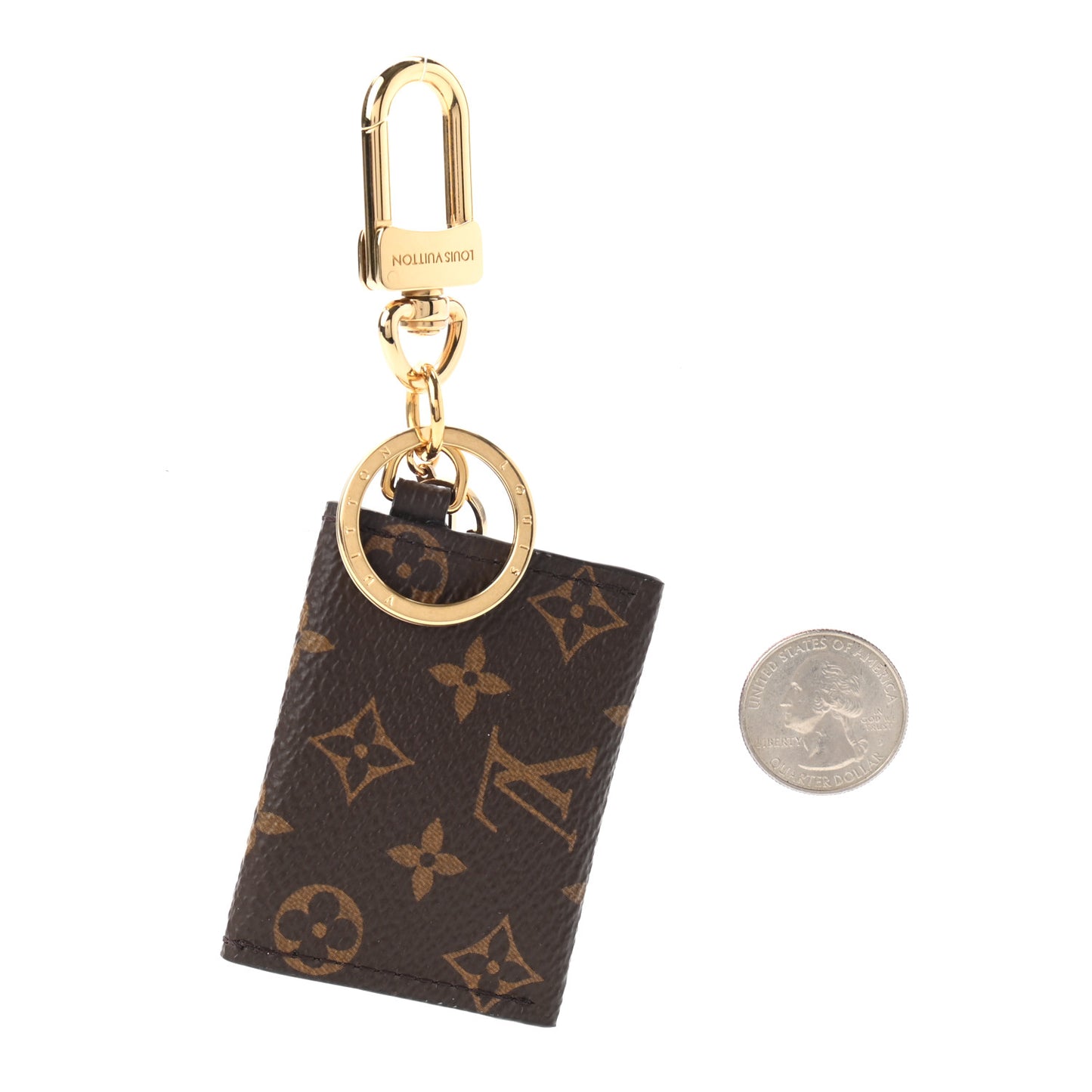 Monogram Kirigami Pouch Bag Charm Key Holder