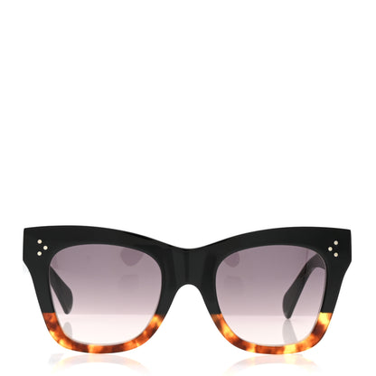 Celine Acetate Polarized Cat Eye Sunglasses CL4004IN Havana Black 2 of 10