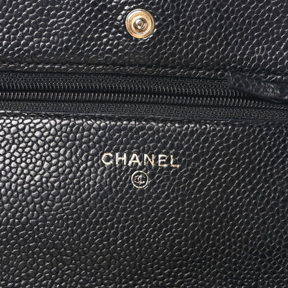 Chanel Caviar Quilted Wallet on Chain WOC Black 7 of 12