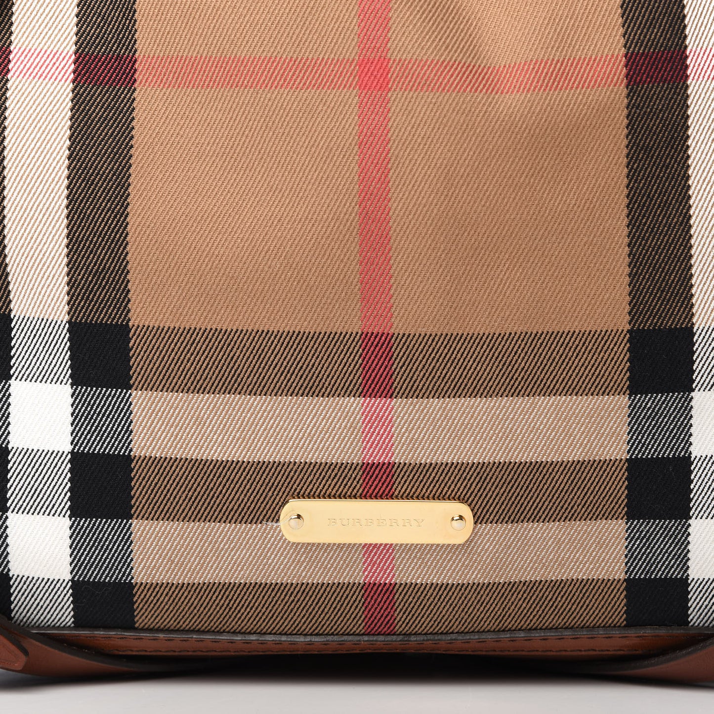 House Check Bridle Calfskin Small Ledbury Hobo Dark Tan