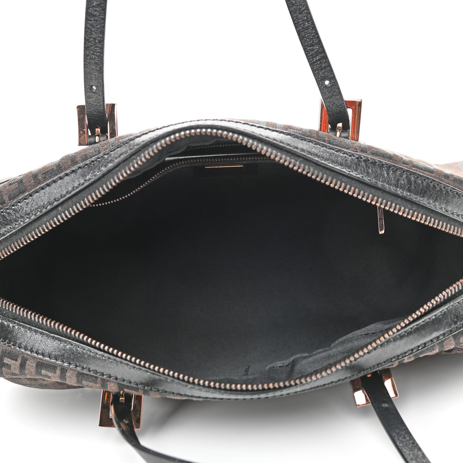 Fendi Zucchino Small Buckle Tote Brown 5 of 9