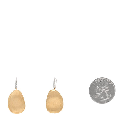 Marco Bicego 18K Yellow White Gold Diamond Lunaria Drop Earrings 2 of 5