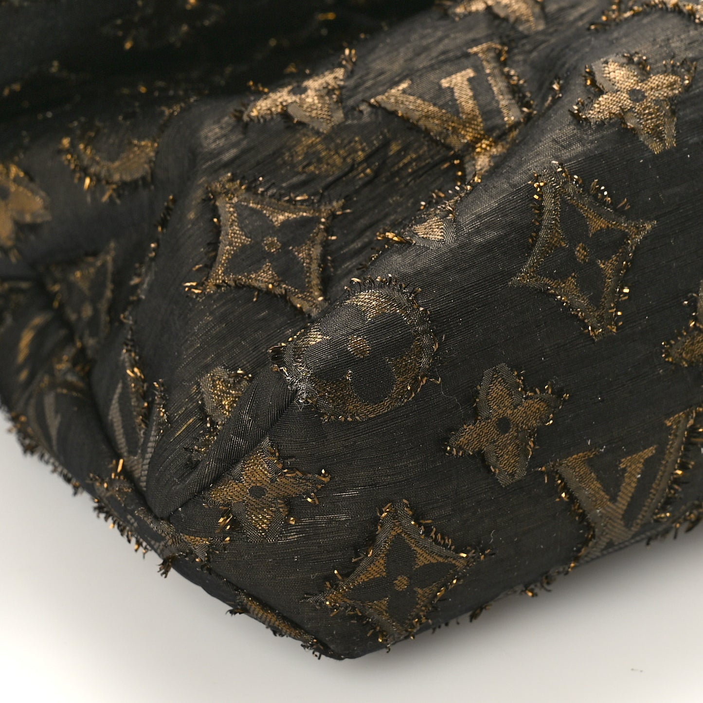 Lurex Quilted Monogram Altair Clutch Bronze
