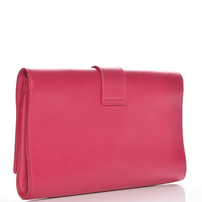Saint Laurent Calfskin Classic Y Ligne Clutch Fuchsia 3 of 8