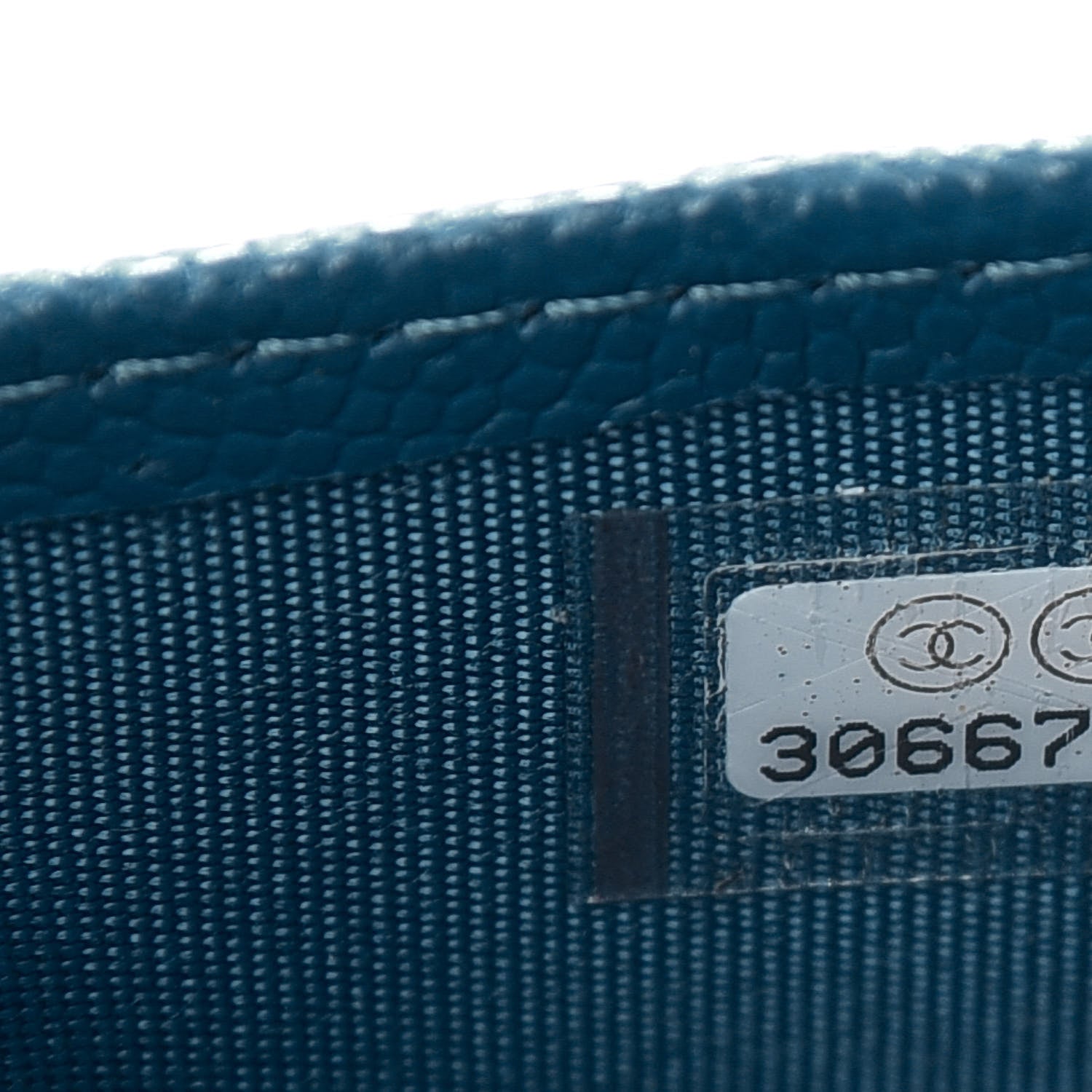 Chanel Caviar Quilted Card Holder Blue 8 of 9