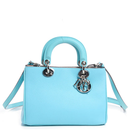 Christian Dior Calfskin Small Diorissimo Tote Turquoise 1 of 7
