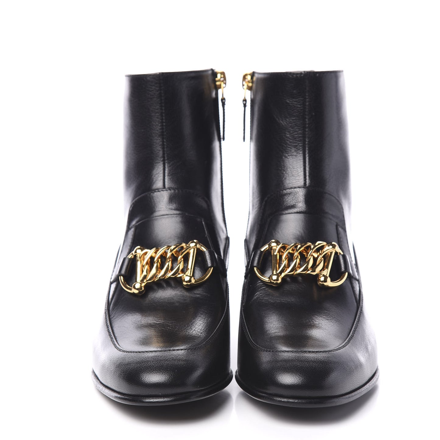 Calfskin Womens Ebal Horsebit Boots 38 Black