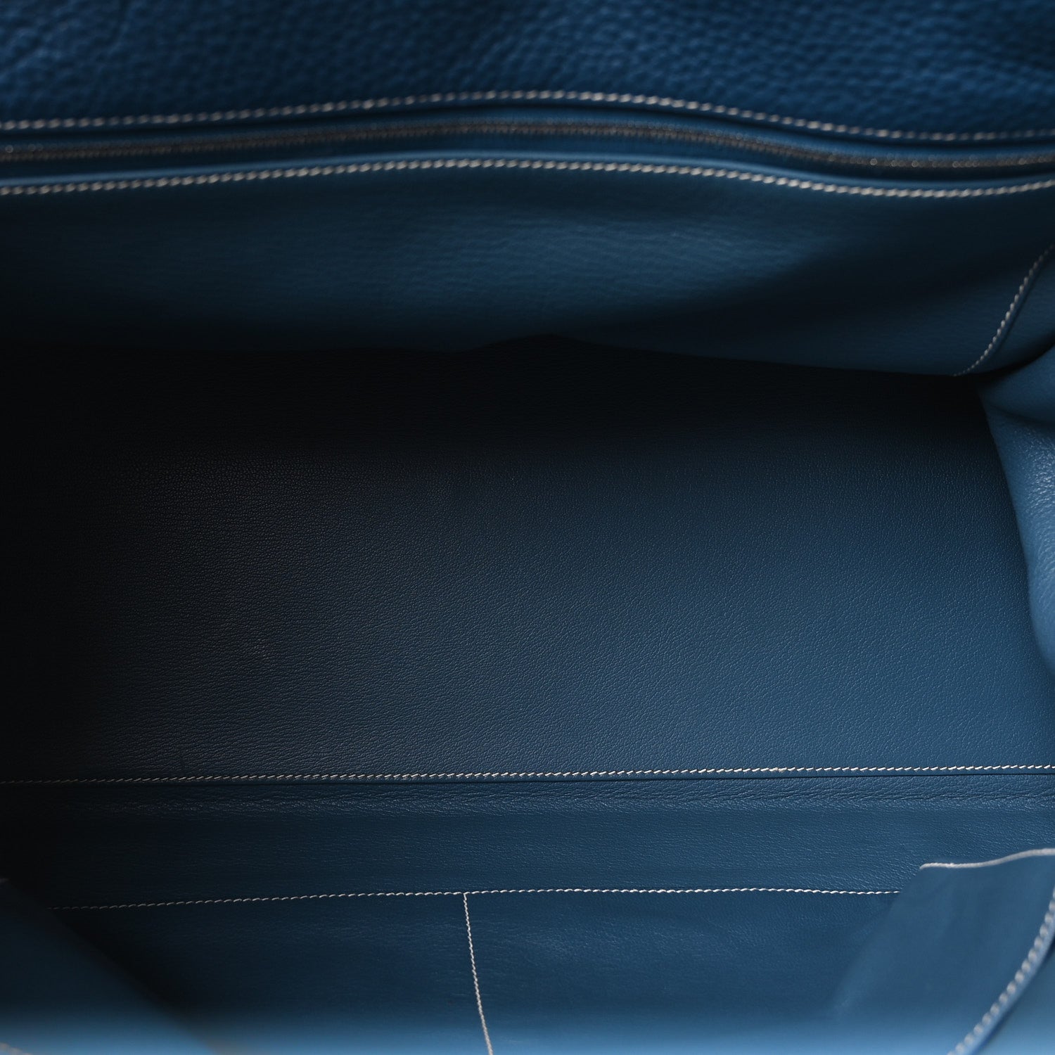 Hermes Taurillon Clemence Voyage Kelly 50  Bleu Agate 4 of 9