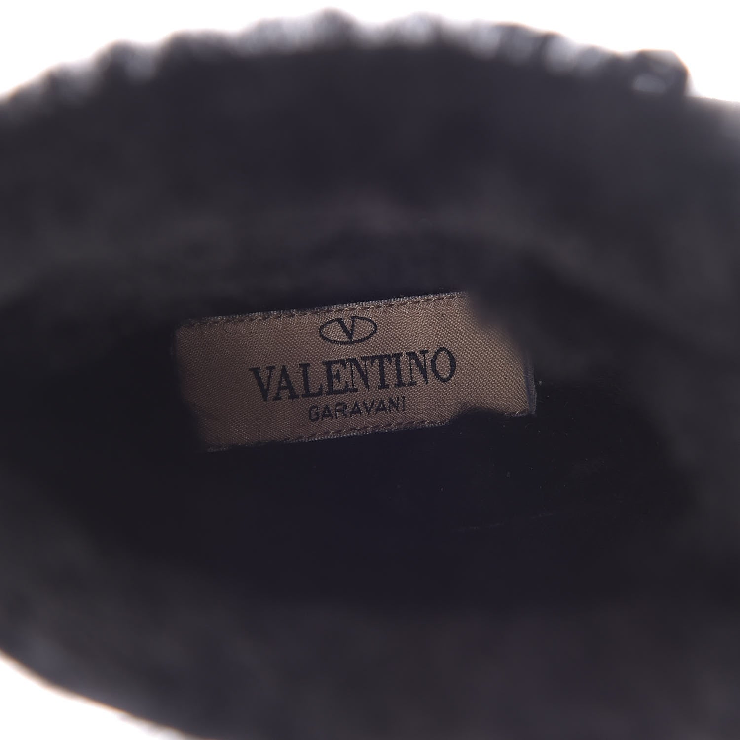 Valentino Garavani Suede Shearling Rockstud Lace-Up Ankle Boots 39.5 Black 6 of 8